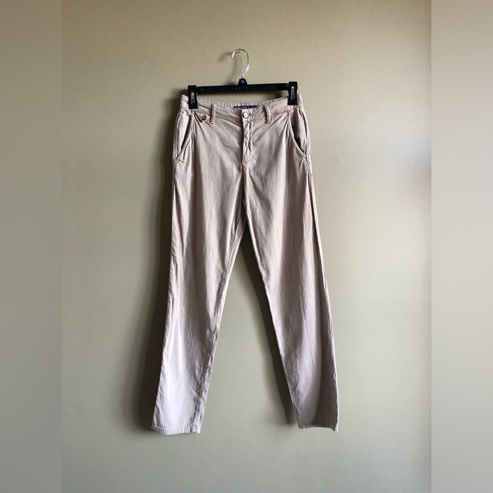 Zara Basic Z1975 Denim Women Straight cut beige pants Size 2